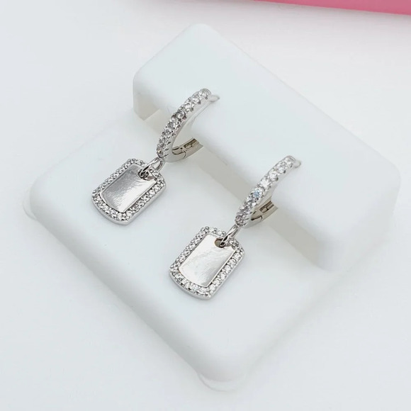 "925 Sterling Silver Cubic Zirconia Earrings, U19254687 - Picture 2 of 11